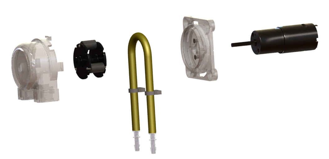 A200D | Pompe péristaltique OEM | 24 V CC | Modèles jusqu'à 165 ml/min